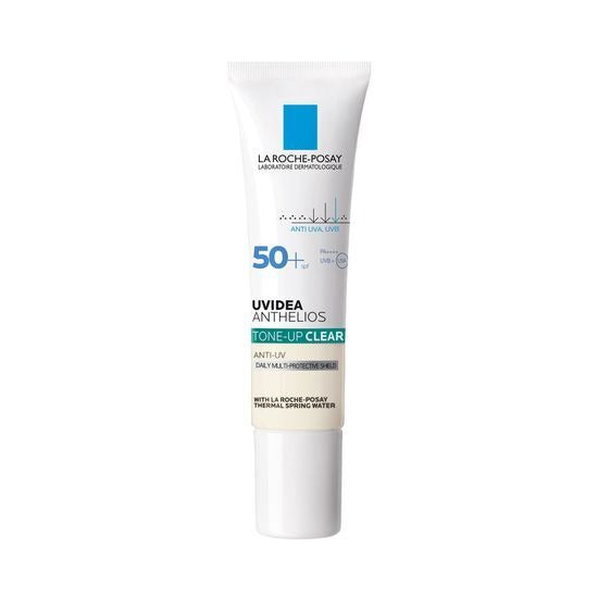 [La Roche-Posay] Uvidea Anthelios Tone-Up Clear | UV Protection & Bright Finish | 30ml