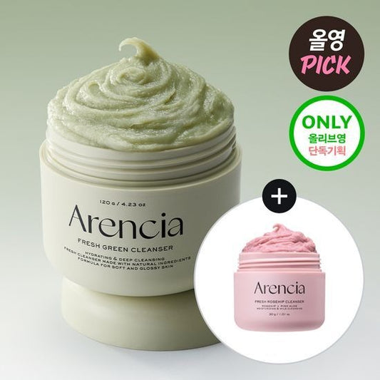 [Arencia] Fresh Tteok Soap Cleanser Trio Set | Green, Rosehip & Blue | 120g + 15g Gift Set | GlowLab