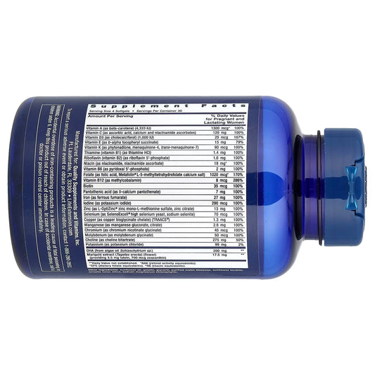 [Life Extension] Prenatal Multivitamin with DHA & Choline | Daily Nutrient Support | 120 Softgels | GlowLab