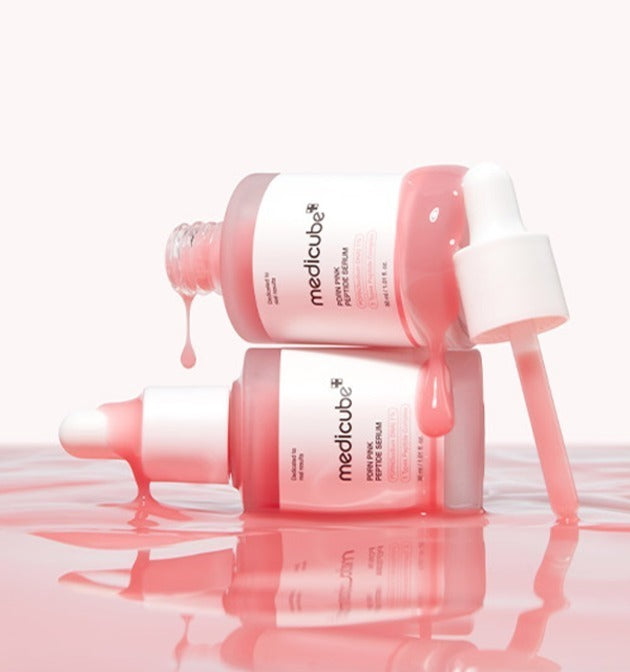 [Medicube] PDRN Pink Peptide Serum Set – Soft Radiant Finish + Refill & Toner Pads – 30ml + 50ml + 2 Pads
