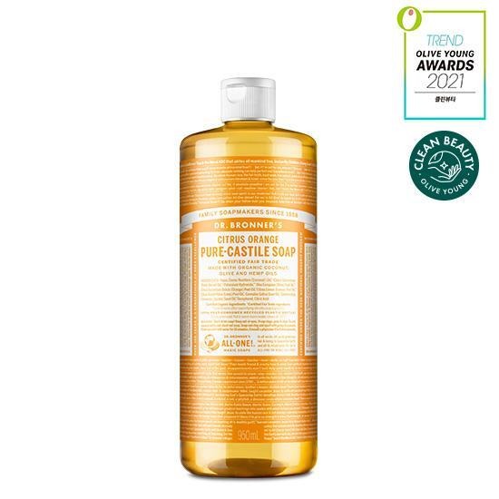 [Dr. Bronner’s] Pure Castile Soap – Organic Plant Oils for Face & Body | 950 ml (12 Variants)