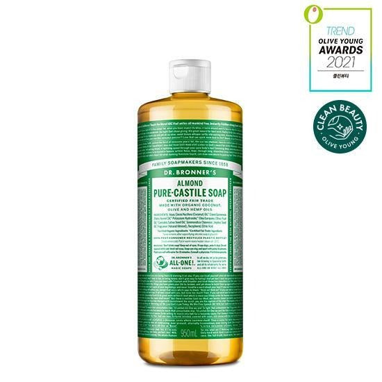 [Dr. Bronner’s] Pure Castile Soap – Organic Plant Oils for Face & Body | 950 ml (12 Variants)