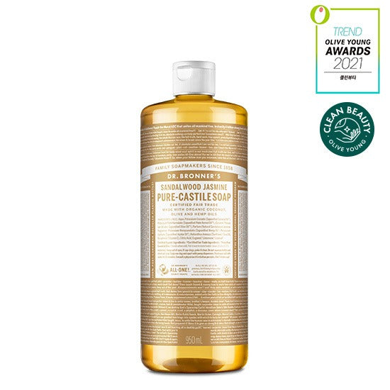 [Dr. Bronner’s] Pure Castile Soap – Organic Plant Oils for Face & Body | 950 ml (12 Variants)