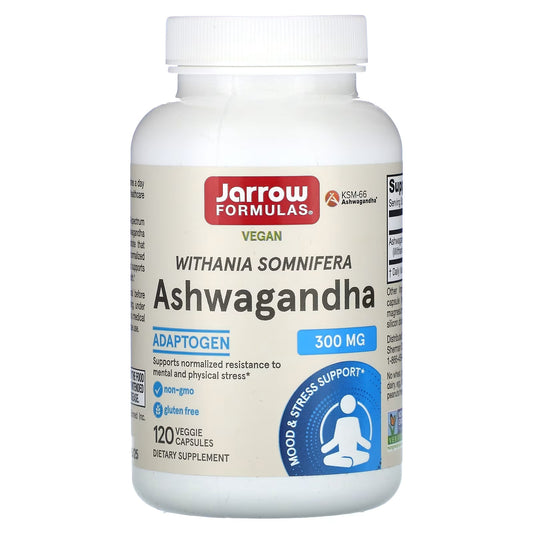 [Jarrow Formulas] Ashwagandha 300mg | Stress Balance & Wellness Support | 120 Veggie Capsules | Shipping from Korea