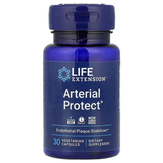 [Life Extension] Arterial Protect | Dietary Supplement for Heart Health Support | 30 Vegetarian Capsules | GlowLab