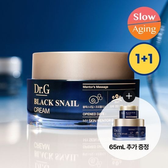 [Dr.G] Black Snail Cream 1+1 Gift Set (+15ml Bonus)  | Hydrating & Radiant Skin Care | 50ml
