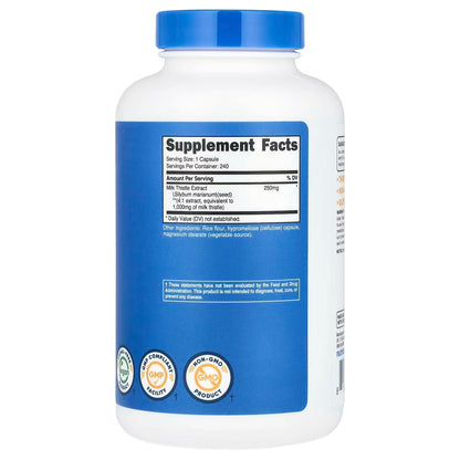 [Nutricost] Milk Thistle 1000mg Equivalent – Non-GMO & Vegan Supplement | 240 Capsules
