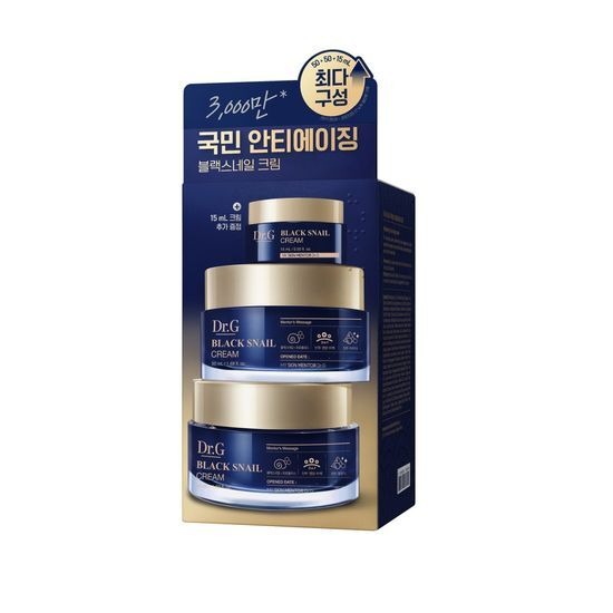 [Dr.G] Black Snail Cream 1+1 Gift Set (+15ml Bonus)  | Hydrating & Radiant Skin Care | 50ml