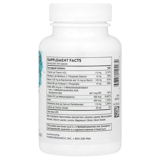 [Thorne] Basic B Complex | Dietary Supplement with B Vitamins | 60 Capsules