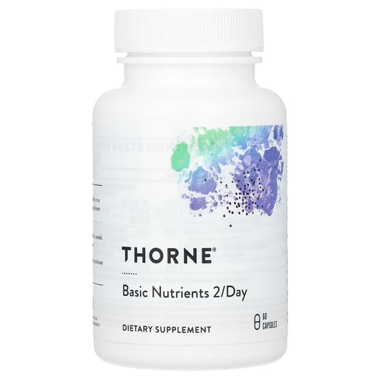 [Thorne] Basic Nutrients 2/Day | High-Potency Multivitamin | 60 Capsules | GlowLab