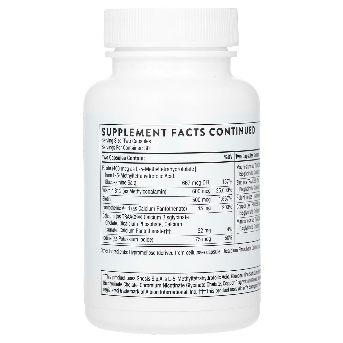 [Thorne] Basic Nutrients 2/Day | High-Potency Multivitamin | 60 Capsules | GlowLab