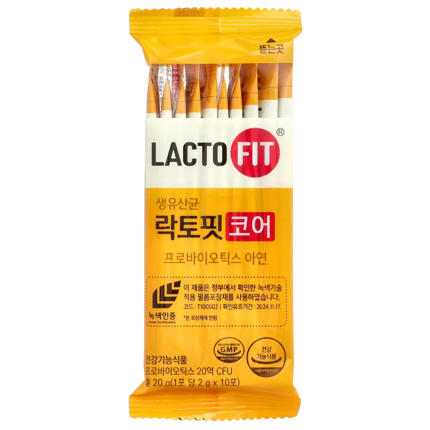 [LACTO-FIT] Core Probiotics with Zinc | Digestive & Immune Support | 120 g (2 g × 60 Sticks)