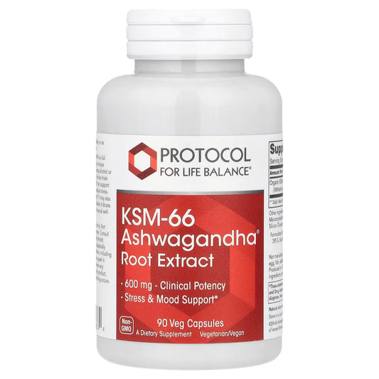 Protocol For Life Balance KSM-66 Ashwagandha Root Extract 600mg | 90 Veg Capsules