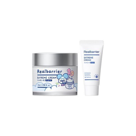 [Real Barrier] Extreme Cream Original Set | 70ml + 30ml + Padding Bag Keyring | Intense Barrier Repair & 100-Hour Moisture