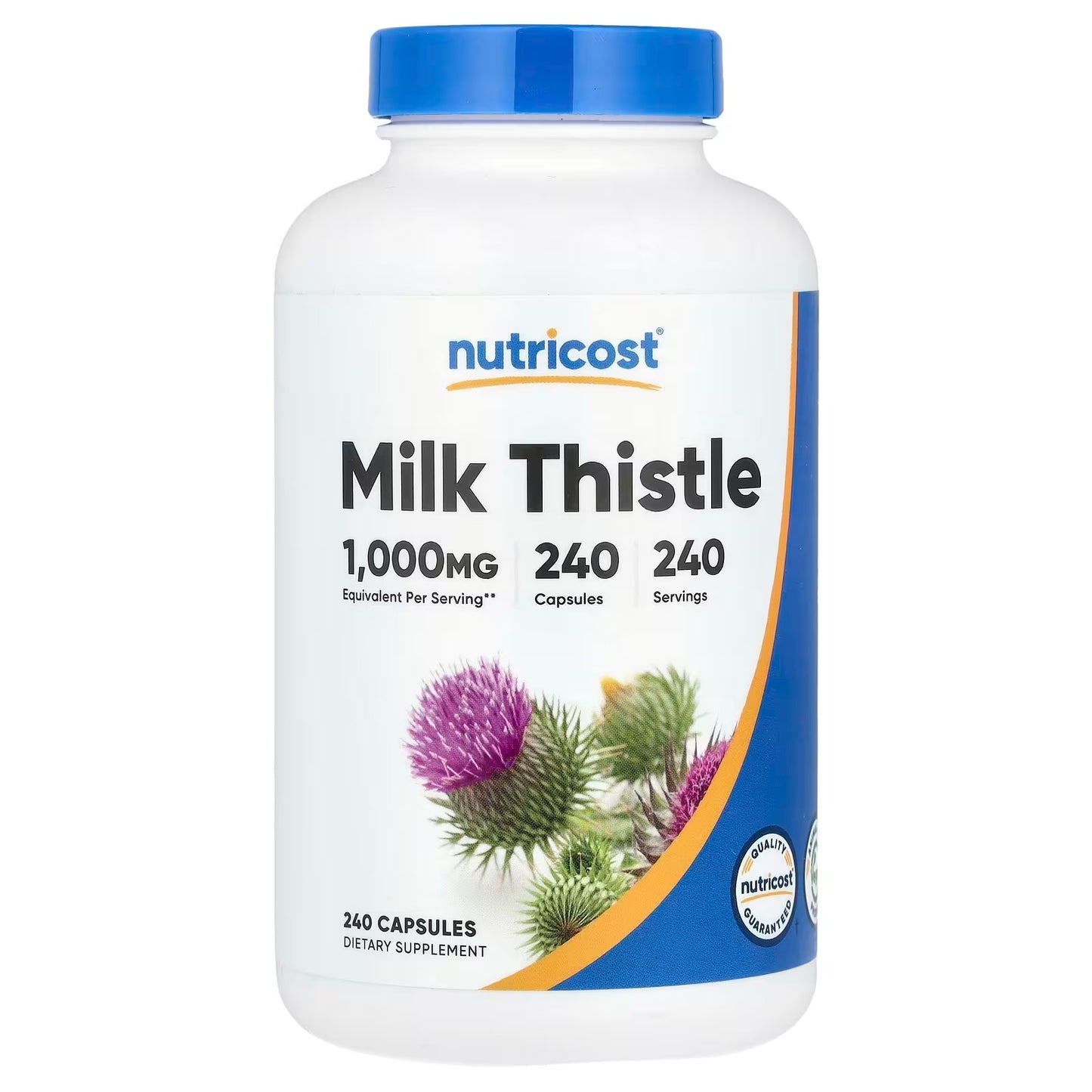 [Nutricost] Milk Thistle 1000mg Equivalent – Non-GMO & Vegan Supplement | 240 Capsules