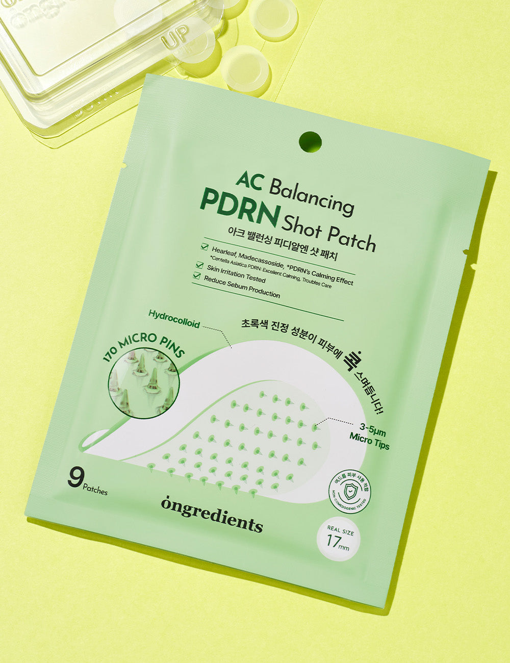 [ongredients] AC Balancing Hydrating Hydrogel Spot Patch Set · Clear Comfort Finish · 9 Patches