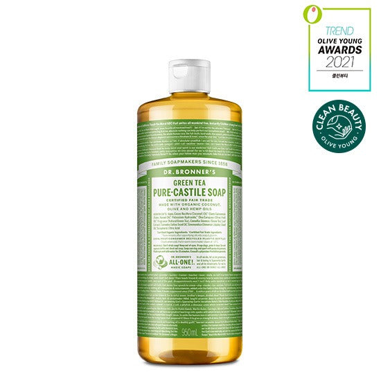 [Dr. Bronner’s] Pure Castile Soap – Organic Plant Oils for Face & Body | 950 ml (12 Variants)