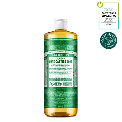 [Dr. Bronner’s] Pure Castile Soap – Organic Plant Oils for Face & Body | 950 ml (12 Variants)