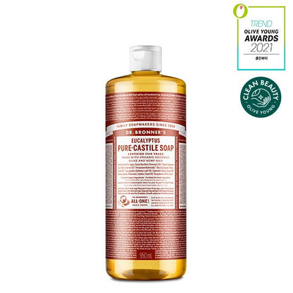 [Dr. Bronner’s] Pure Castile Soap – Organic Plant Oils for Face & Body | 950 ml (12 Variants)
