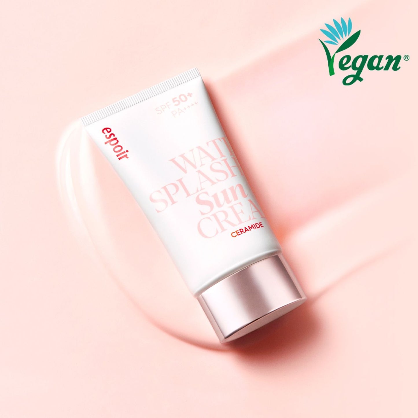 [espoir] Water Splash Sun Cream Ceramide Vegan Glow Finish 60ml Set (+Cleansing Foam 20ml)
