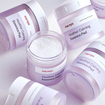 [ma:nyo Factory] Heather Calming Essence Pad | Soothing & Hydrating Toner Pads | 60 Pads