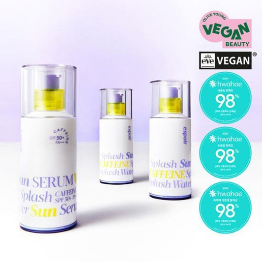 [espoir] Water Splash Sun Serum SPF 50+ PA+++ | Hydrating Vegan Sun Serum 50mL + 10mL Set