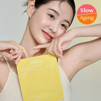 [BIODANCE] Radiant Vita Niacinamide Real Deep Mask | Brightening & Hydrating Hydrogel Sheet Mask | 4 Sheets