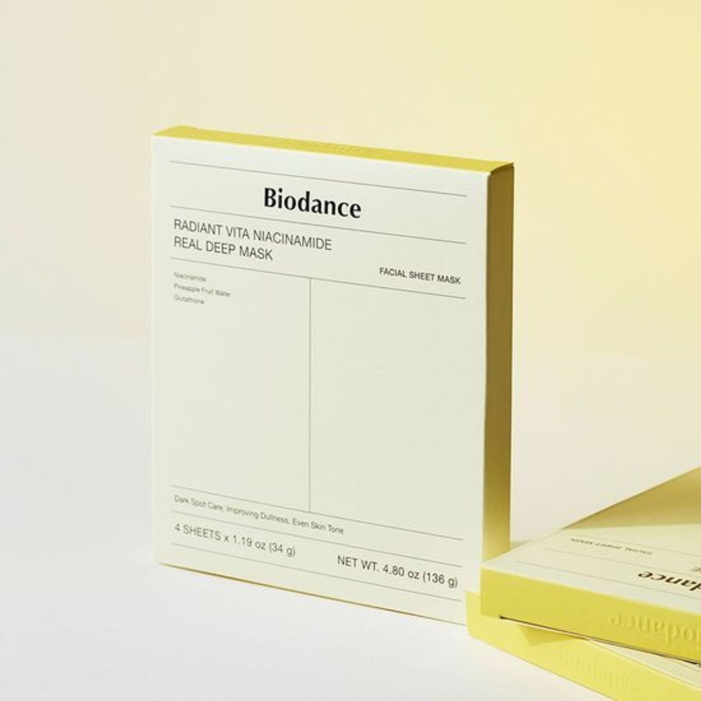 [BIODANCE] Radiant Vita Niacinamide Real Deep Mask | Brightening & Hydrating Hydrogel Sheet Mask | 4 Sheets