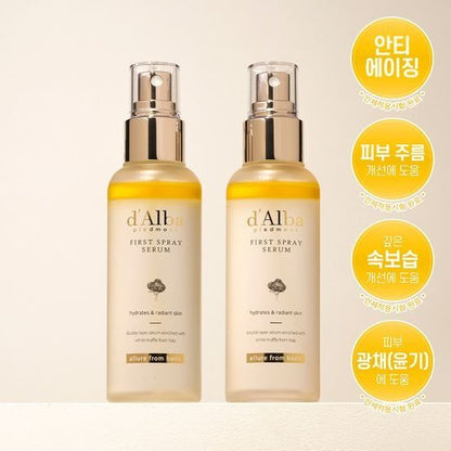 [d’Alba] White Truffle First Spray Serum 100ml + 100ml (Olive Young Exclusive 1+1 Set) | Olive young