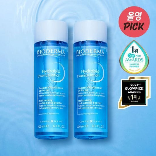 [BIODERMA] Hydrabio Essence Lotion – Lightweight Dewy Hydration Finish | 200 ml x 2