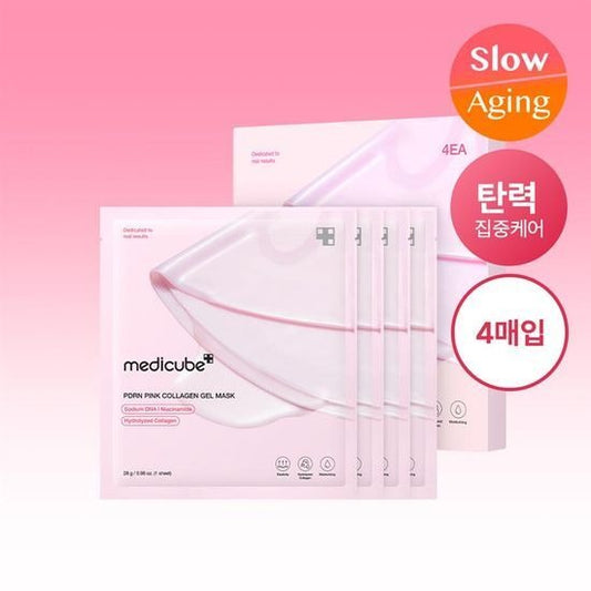 [Medicube] Pink Collagen Gel Mask – Refreshing Dewy Finish – 4 Sheet Masks
