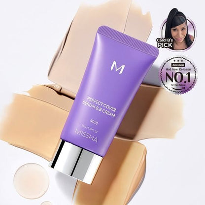 [MISSHA] M Perfect Cover Serum BB Cream – Radiant, Dewy Finish with SPF50+ PA++++ | 20ml / 50ml | GlowLab