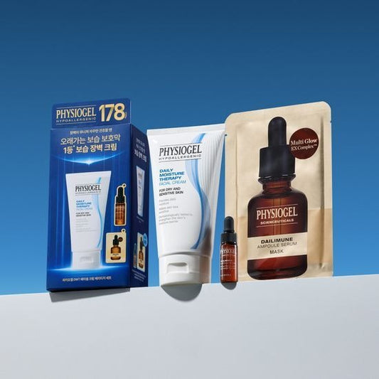 [Physiogel] DMT Facial Cream 150ml | Deep Moisture Barrier Cream + Dailimune Ampoule & Mask Set