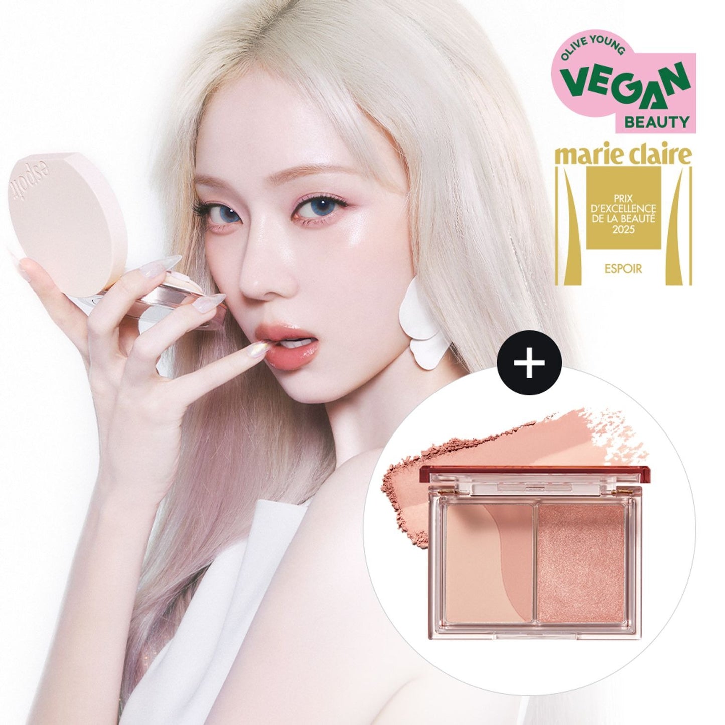 [espoir] Be Glow Volume Cushion Vegan Radiant Finish Foundation Set (13g x2)] Be Glow Volume Cushion Vegan Radiant Finish Foundation Set (13g x2)