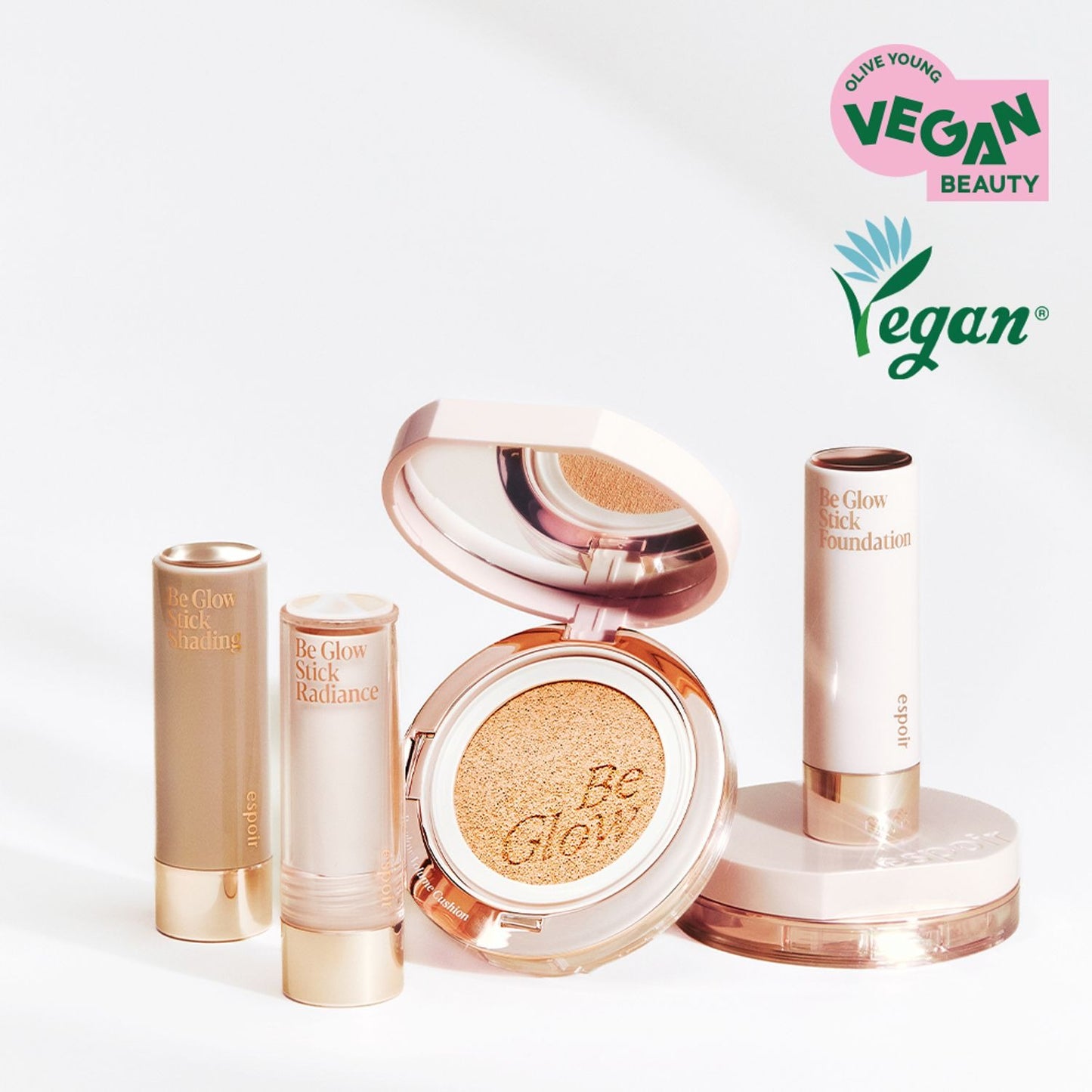 [espoir] Be Glow Volume Cushion Vegan Radiant Finish Foundation Set (13g x2)] Be Glow Volume Cushion Vegan Radiant Finish Foundation Set (13g x2)