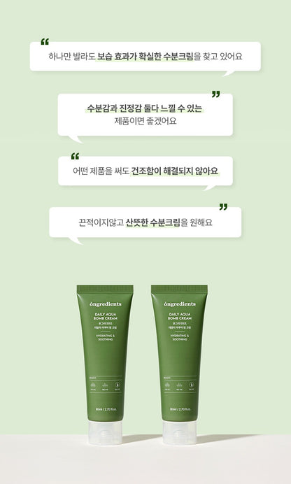 [ongredients] Daily Aqua Balm Cream Cooling Hydration Finish 80 ml