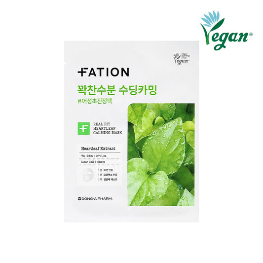 [FATION] Heartleaf Calming Sheet Mask Fresh Hydrating Finish 1 Sheet (23ml)