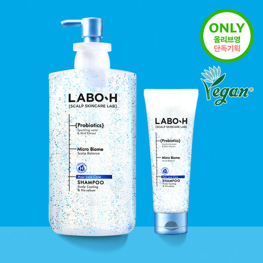 [LABO-H] Cooling & Fresh Finish Shampoo Refreshing Clean Feel Set | 750ml + 100ml