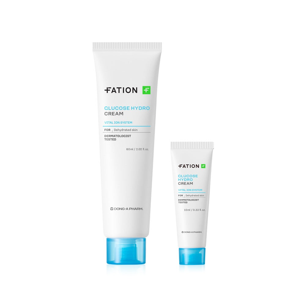 [FATION] Glucose Hydro Cream Set with Soft Moisture Finish (60ml + 10ml)