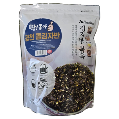 [TAESAN] Seasoned Seaweed Laver Flakes with Savory Crunch – 500 g × 2 Packs