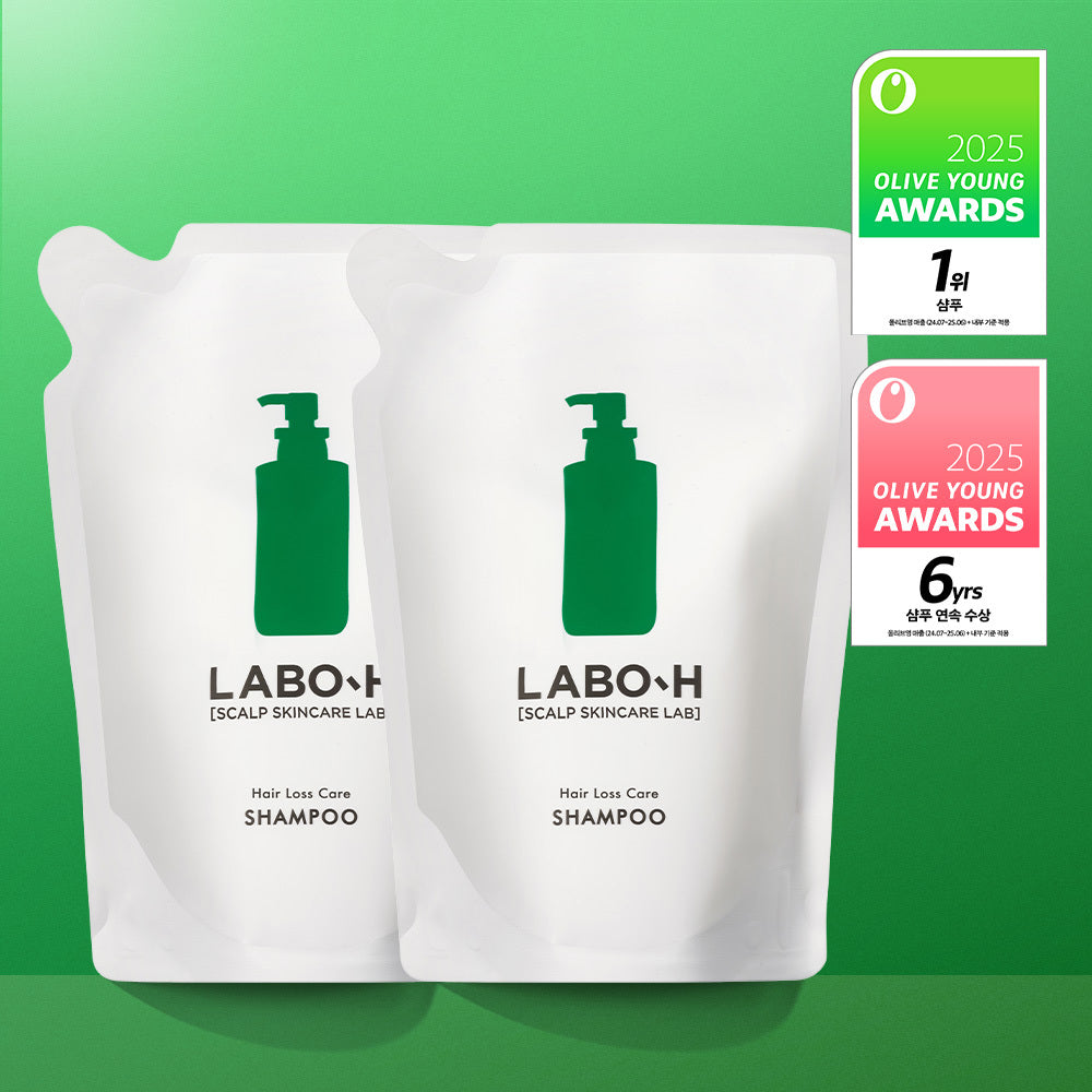 [LABO-H] Scalp Care Shampoo Clean & Soft Finish Refill Set | 333ml × 2