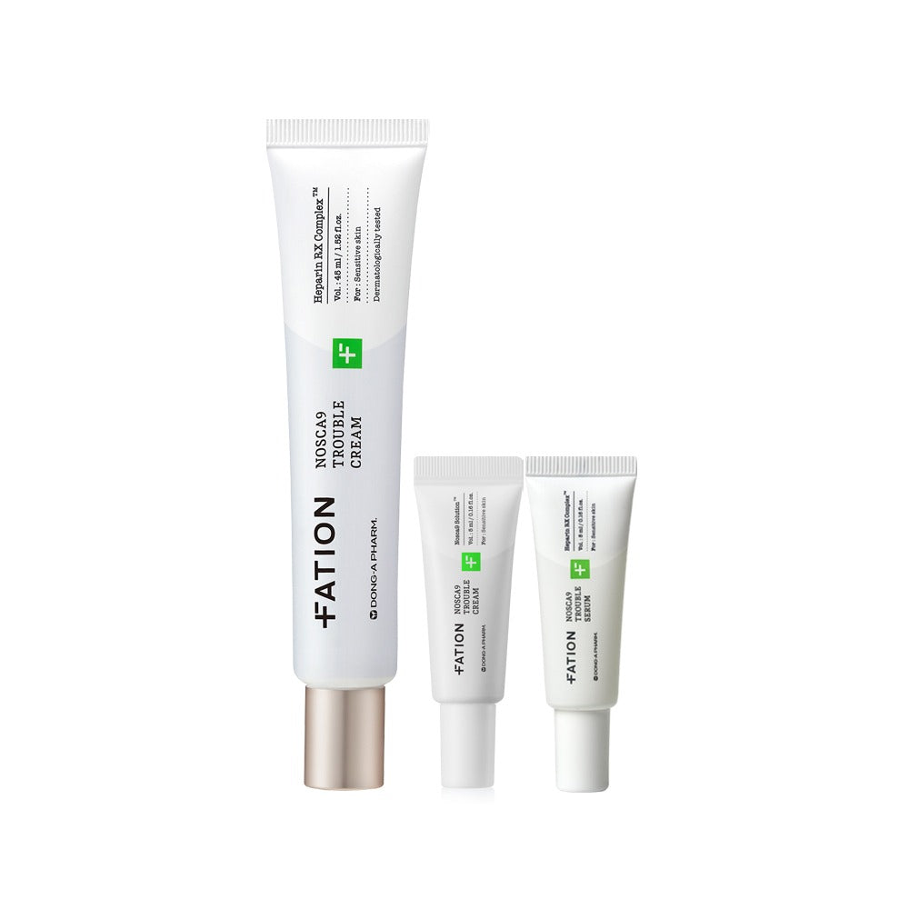 [FATION] NoscA9 Smooth Comfort Cream Set with Soft Finish (45ml + 5ml + Serum 5ml)
