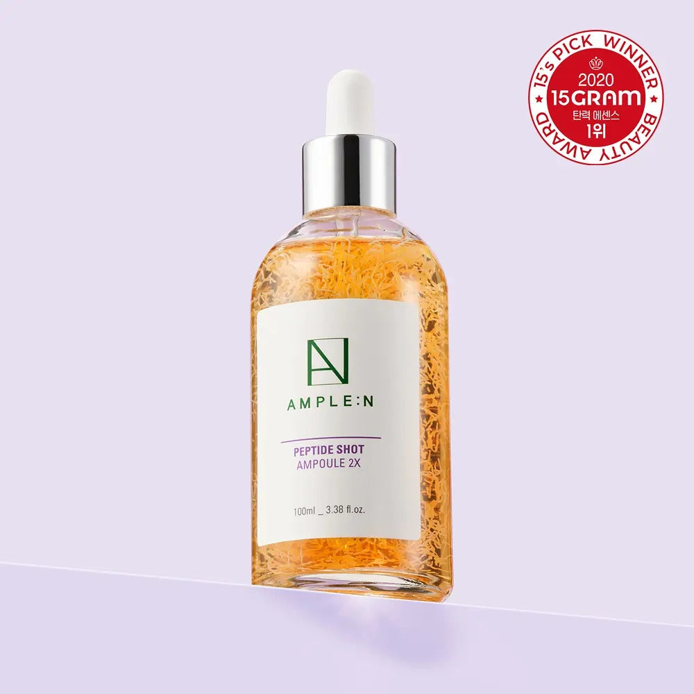 [AMPLE:N] Peptide Shot 2X Pore & Firming Ampoule 100ml – Lightweight Peptide Serum for Smooth, Refined-Looking Skin