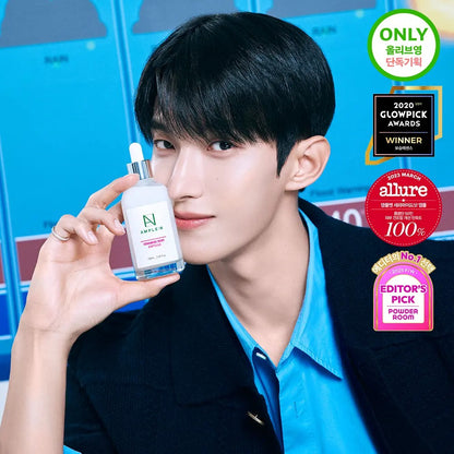 [AMPLE:N] Ceramide Shot Glow Barrier Ampoule 100ml Special Set (+10ml) – Hydrating, Makeup-Gripping Ampoule for Dewy Skin Barrier Care