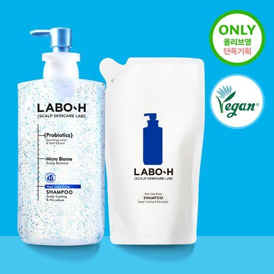 [LABO-H] Cooling & Fresh Finish Shampoo Refreshing Clean Feel Set | 750ml + 100ml