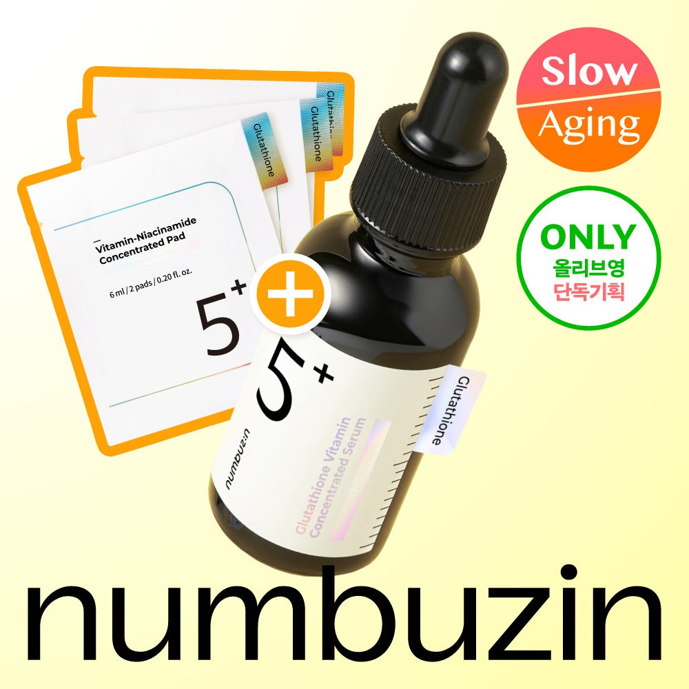 [numbuzin] No.5 Glutathione C Concentrated Ampoule Radiant Finish Set 30ml (+6 Pads)