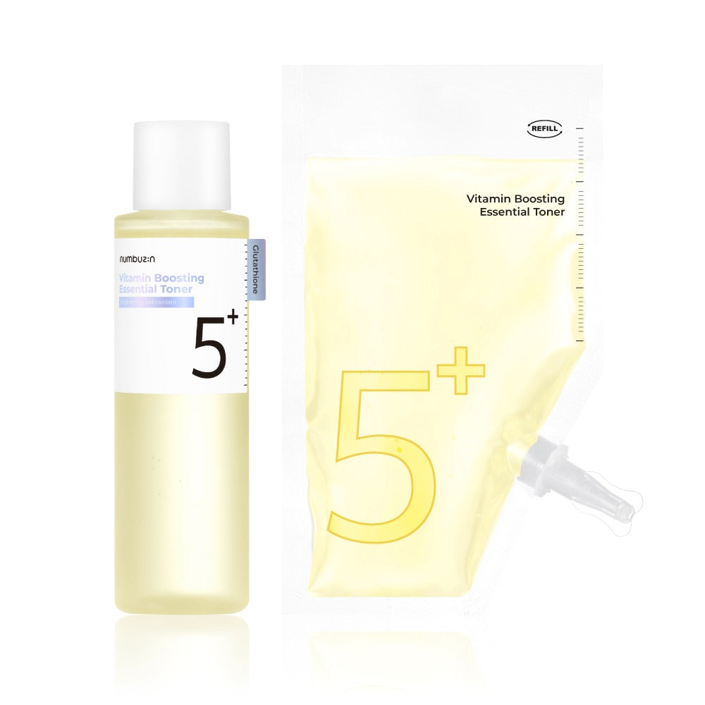 [numbuzin] No.5 Vitamin Essence Toner Hydrating Glow Finish Refill Set 200ml + 200ml