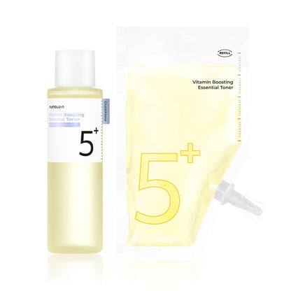 [numbuzin] No.5 Vitamin Essence Toner Hydrating Glow Finish Refill Set 200ml + 200ml