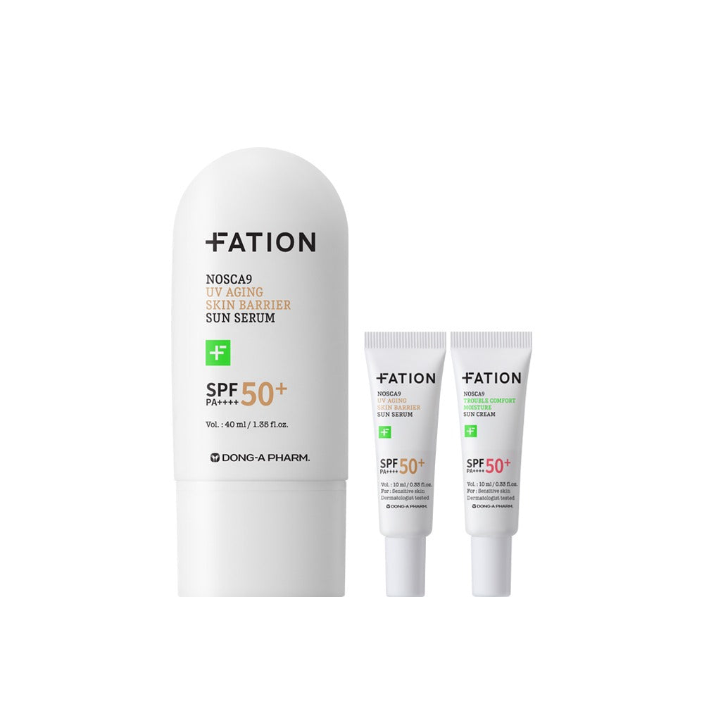 [FATION] UV Barrier Sun Serum with Lightweight Radiant Finish | 40ml + Mini Set