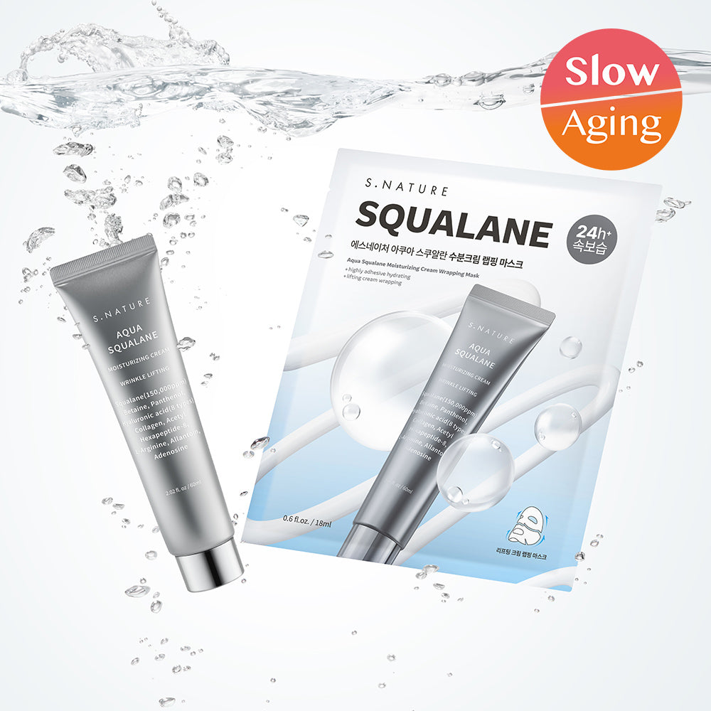 [S.NATURE] Aqua Squalane Cream Wrapping Sheet Mask – Smooth Radiant Finish (1 Sheet)